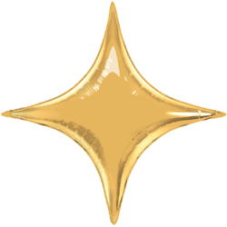 Шар фольга без рисунка Звезда-ромб 28" золото (Fl)