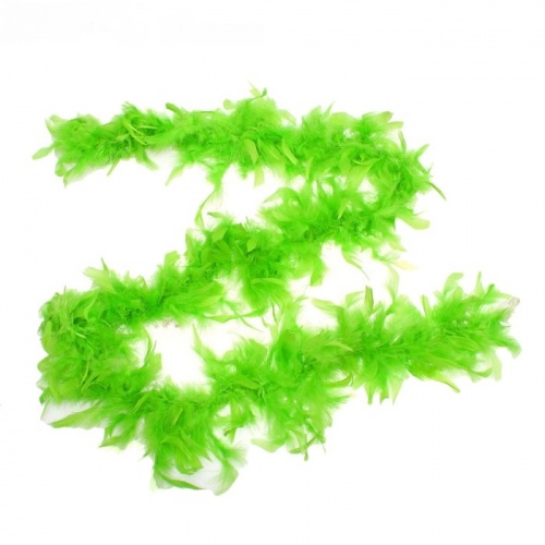 Карнавальный шарф, перо 1,8метра зеленый