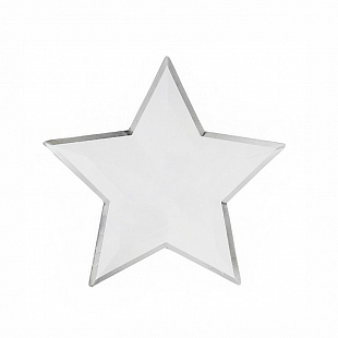 Тарелки фигурные Звезда белая 6шт