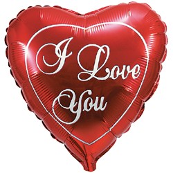 Шар Сердце фольга 18" ILY Красное сердце (FM)