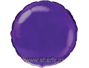 Шар фольга без рисунка Круг 32" фиолетовый (FM)