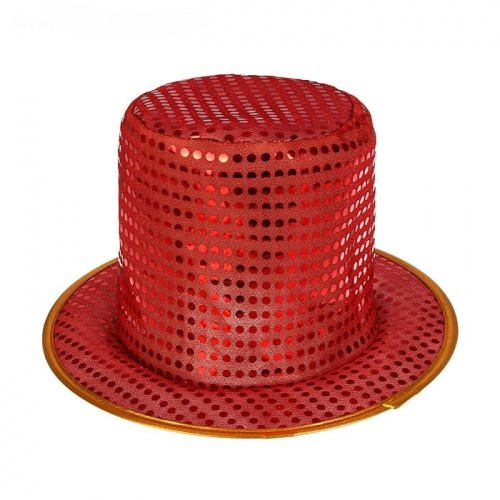 Карнавальная шляпа "Цилиндр", цвет красный   