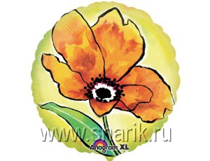 Шар Круг фольга 18" Цветок МИКС (FL)