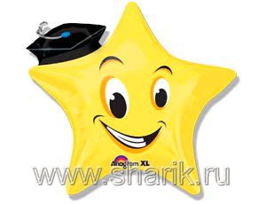 Шар фольга Фигура Звезда выпускник (AN)G36