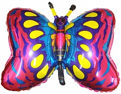 Шар фольга Фигура Бабочка малиновая (FM)G36