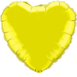 Шар фольга без рисунка Сердце 4" золото (FM)