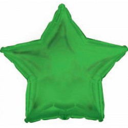 Шар фольга без рисунка Звезда 18" зеленая (CTI)