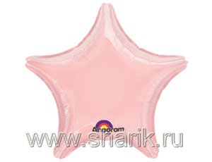 Шар фольга без рисунка Звезда 19" Пастель розовый (AN)