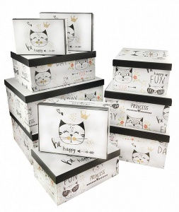 Коробка прямоуг Кошка! Будь счастлива №3