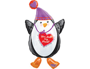 Шар фольга Фигура Пингвин с сердцем (AN)G36