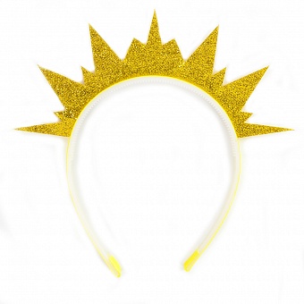 Диадема на ободке Принцесса золото