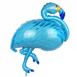 Шар фольга Фигура Фламинго Голубой (FL)