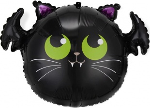 Шар К фольга Котик-летучая мышь