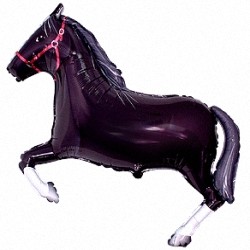 Шар фольга Фигура Лошадь черная (FM)G36