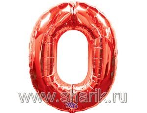 Шар Цифра 0 красная