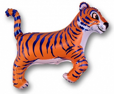 Шар фольга Фигура Тигр синие полоски (FM)G36