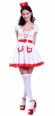 Костюм "Медсестра" (головной убор,платье,пояс) размер 48 Взрослый