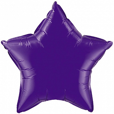 Шар фольга без рисунка Звезда 4" фиолетовый (FM)
