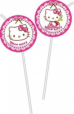 Трубочка для коктейля Hello Kitty 6 шт