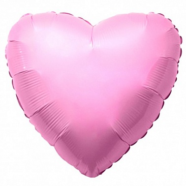 Шар фольга без рисунка Сердце 18" пастель розовый (AN)