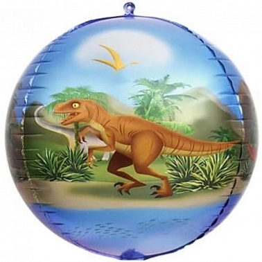 Шар Сфера 3D Динозавры 1 шт 