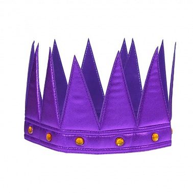 Корона "Царь" с камнями, фиолет
