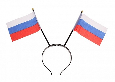 Ободок флаг Россия 10*15 см