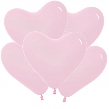 Шар Сердце 16" Пастель розовое 100 шт (Se)