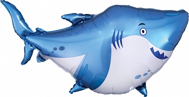 Шар фольга фигура Акула Голубая (FL)