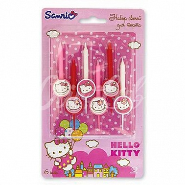 Свечи для торта Hello Kitty 6шт