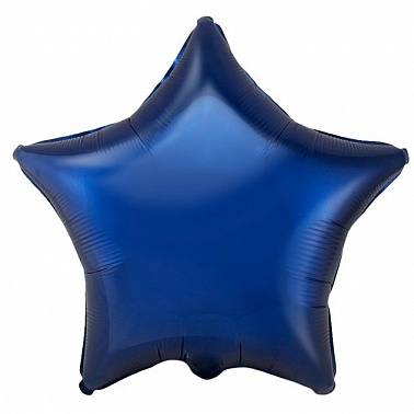 Шар фольга без рисунка Звезда 18" темно-синий (FM)