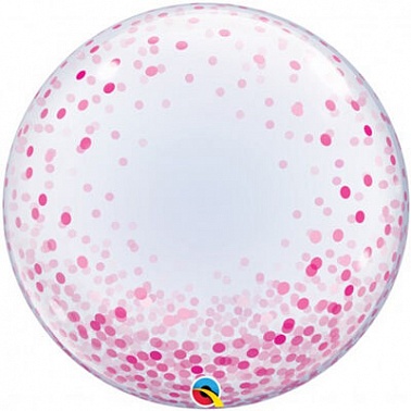П Bubble Deco 24" конфетти розовое 