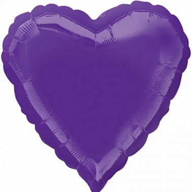 Шар фольга без рисунка Сердце 18" металлик purple (AN)