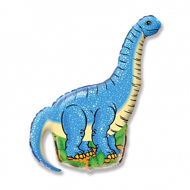 Шар фольга Фигура Динозавр голубой (FM)G36
