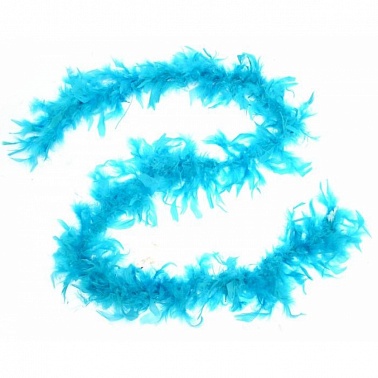 Боа шарф перо голубой 1,8 м 30 г 1 шт