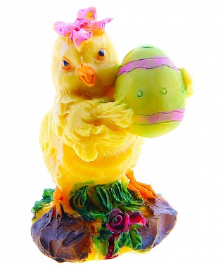 Фигурка Цыпленок-девочка с яйцом