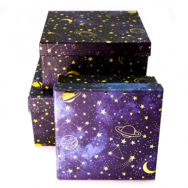 Коробка Звездное небо Темно-синий №3