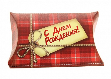 Коробка сборная фигурная С днем рождения 30*19 см 1 шт