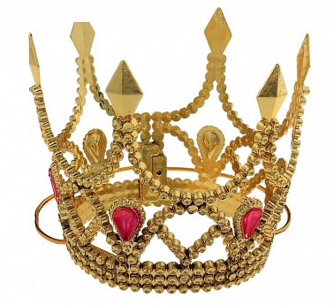 Корона Принцессы на веревочке золото 1 шт