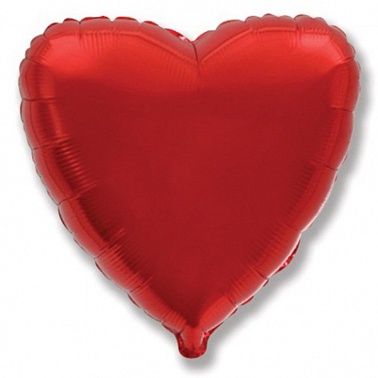 Шар фольга без рисунка Сердце 18" красный (AN)