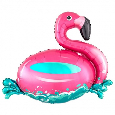 Шар фольга фигура Фламинго на воде (AN)