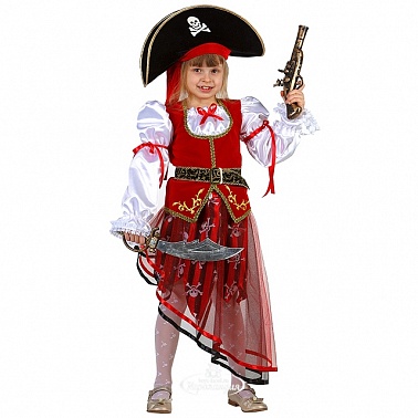 Костюм детский Пиратка 122см 7-8лет