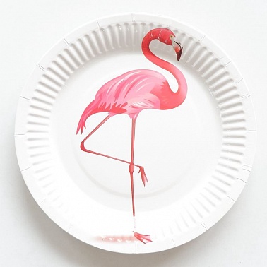 Тарелки Фламинго 18см 10 шт