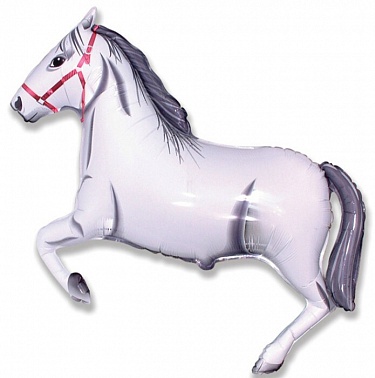 Шар фольга Фигура Лошадь белая (FM)G36
