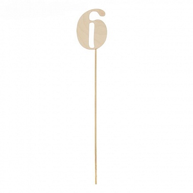 Топпер цифра "6" 6,5*5см