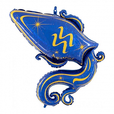 Шар фольга Фигура Зодиак Водолей Синий (Gr)