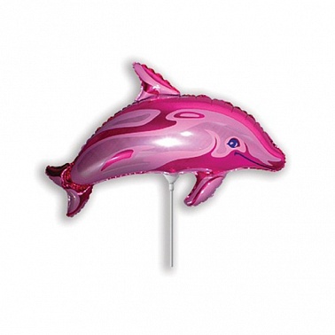 Шар Фигура Мини Дельфин розовый (FM)