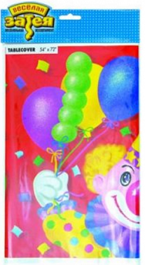 Скатерть Веселая Затея п/э Клоун с шарами 140*180 см
