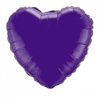 Шар фольга без рисунка Сердце 4" фиолетовый (FM)