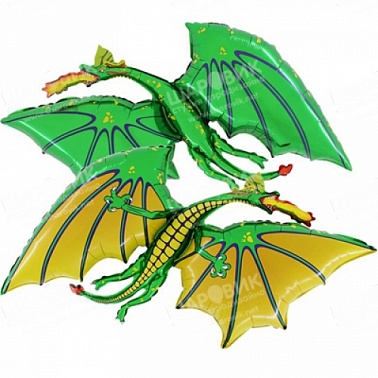 Шар фольга Фигура Дракон Зеленый (Gr) G36